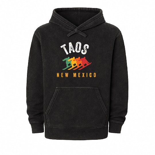 Vintage Taos Nm Us New Mexico Ski Snowboard Mounta Mineral Wash Hoodies