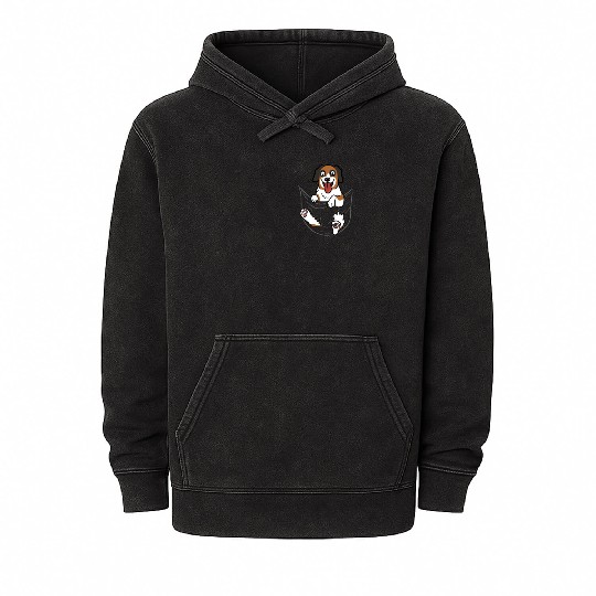 Saint Bernard Pocket Graphic Mineral Wash Hoodies
