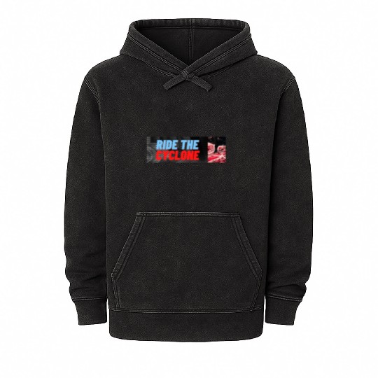 RIDE THE CYCLONE, WEATHER THE STORM Mineral Wash Hoodies