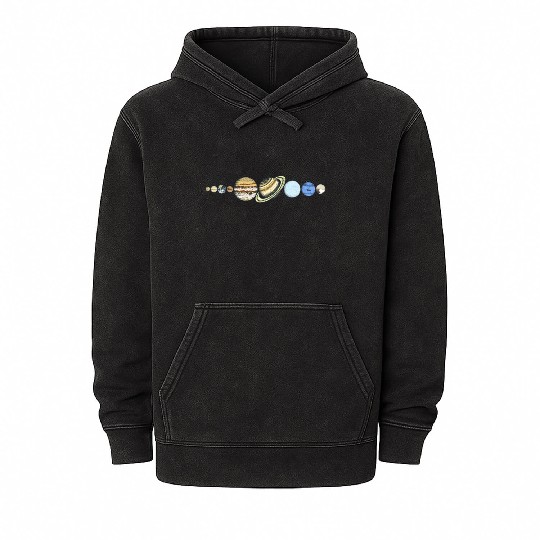 Solar System Astrophysic Planets, Solar System Mineral Wash Hoodies