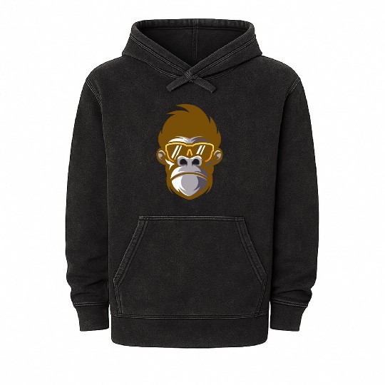 monkey face Mineral Wash Hoodies