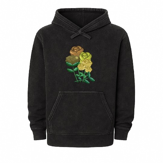 flowers bouquet symbol nature yellow Mineral Wash Hoodies