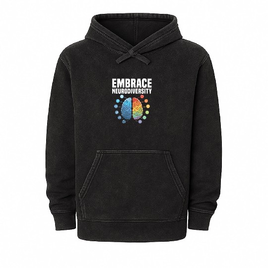 Embrace Neurodiversity Mineral Wash Hoodies