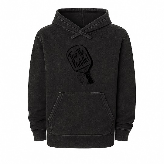 Fear The Pickleball Paddle Solo Mineral Wash Hoodies