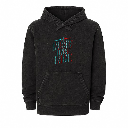 The Music Lives In Me Karaoke Singer Voice Coach Mineral Wash Hoodies