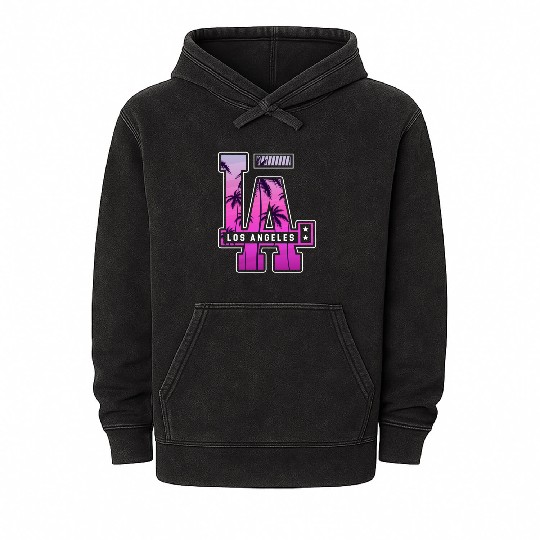 Los Angeles LA California Gift Mineral Wash Hoodies