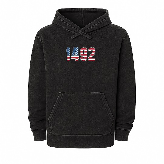 Columbus Day 1492 Mineral Wash Hoodies
