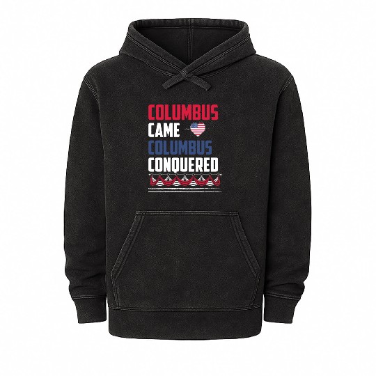 Columbus Day 1492 Mineral Wash Hoodies