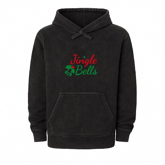 Jingle Bells - Marry Christmas Mineral Wash Hoodies