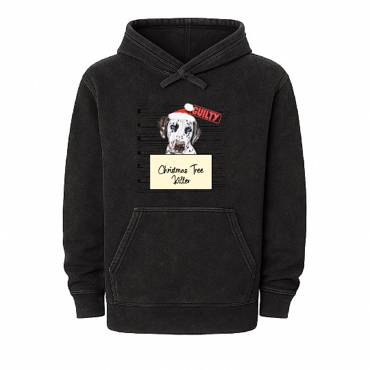 Dalmatian christmas funny prison Mineral Wash Hoodies