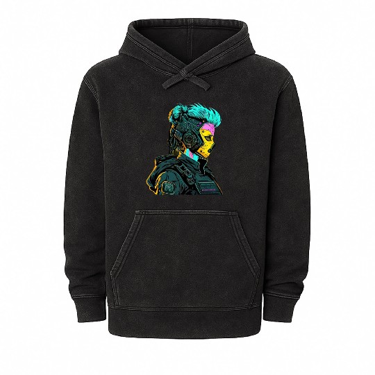 Sci-fi character Mineral Wash Hoodies