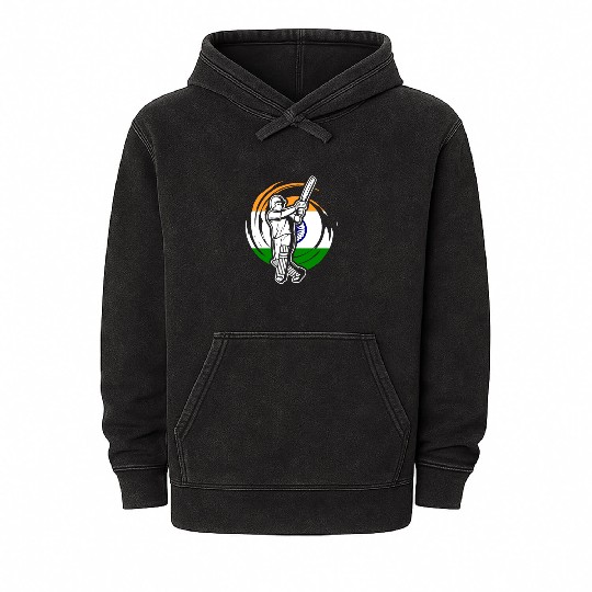 India Cricket Player Mineral Wash Hoodies