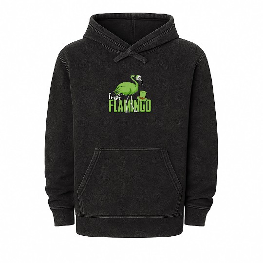 Irish Flamingo - flamingo Mineral Wash Hoodies