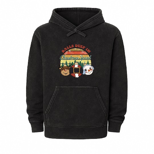 christmas spirit sublimation Mineral Wash Hoodies
