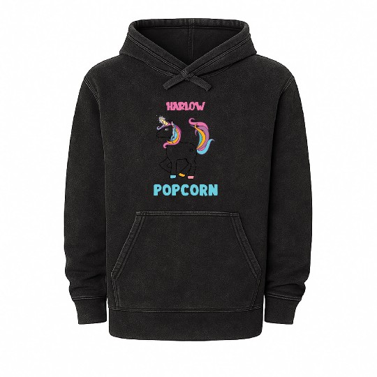 Harlow And Popcorn Merch Popcorn The Pony Mineral Wash Hoodies