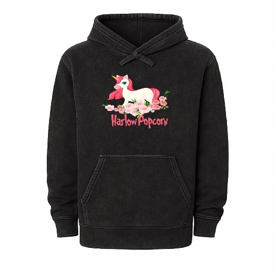 Harlow And Popcorn Merch Popcorn The Pony Mineral Wash Hoodies