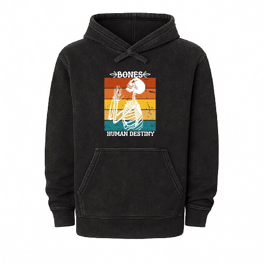 Human Bones Mineral Wash Hoodies