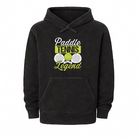 Paddle Tennis Player Match Paddle Legend Mineral Wash Hoodies