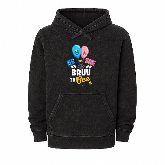 He or She Bruv To Bee Best Brother Ever Big Bro Mineral Wash Hoodies