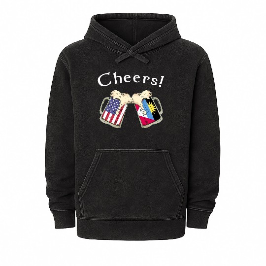 Antigua American Grown Country Cheers Beer Drink Mineral Wash Hoodies