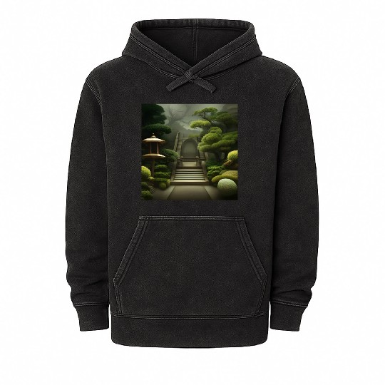 Blossom bonzai trees Mineral Wash Hoodies