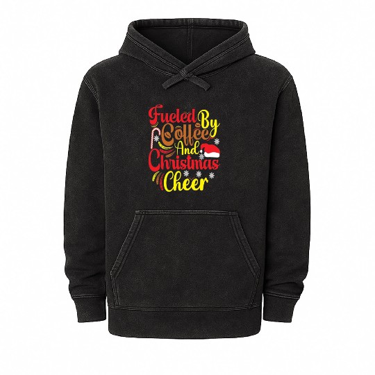 Fueled by coffee and Christmas cheer Mineral Wash Hoodies