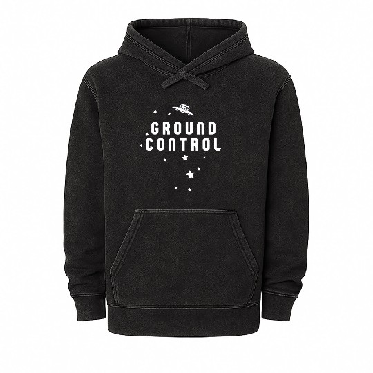 Space Exploration Moon Mission Mineral Wash Hoodies