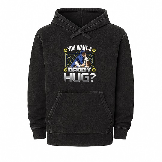 Jiu jitsu you want daddy hug jujutsu martial arts Mineral Wash Hoodies