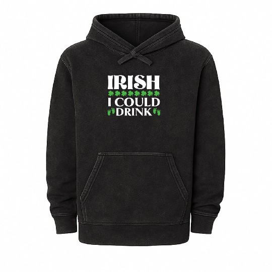 Irish Pride Baby Announcement St. Patrick's Day Mineral Wash Hoodies