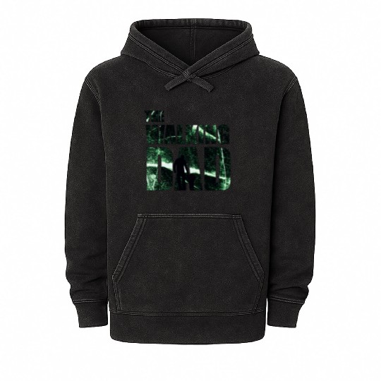 The Walking Dad deep green Mineral Wash Hoodies
