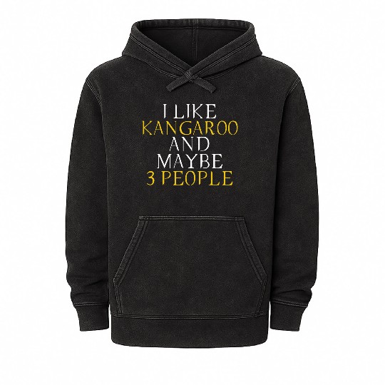 Kangaroo lovers - Kangaroo owner - i like Kangaroo Mineral Wash Hoodies