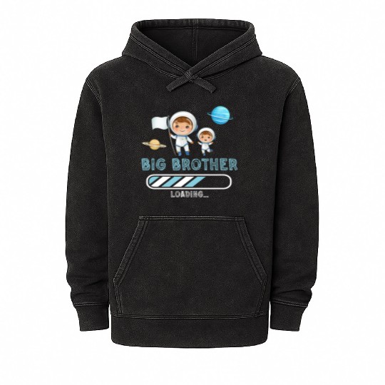 Big brother space astronaut Mineral Wash Hoodies