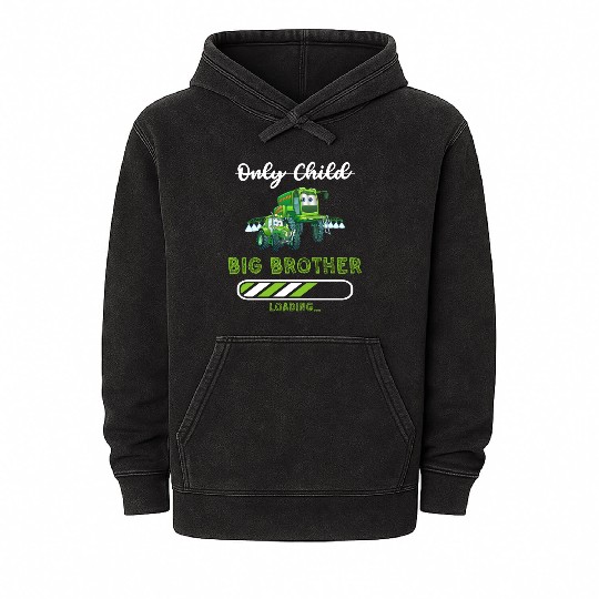 Big brother farmer tractor Mineral Wash Hoodies