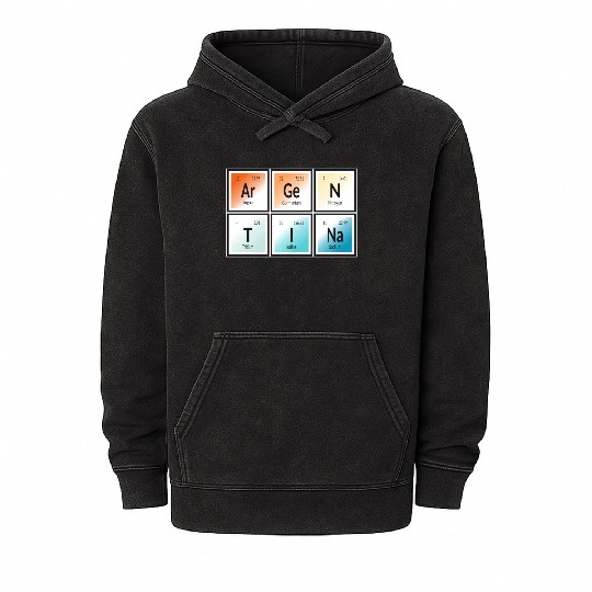 Argentina | Periodic Table of Elements Mineral Wash Hoodies