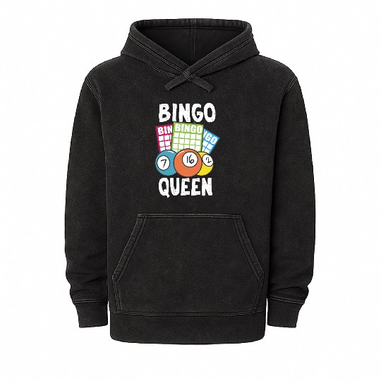 Bingo Queen Mineral Wash Hoodies