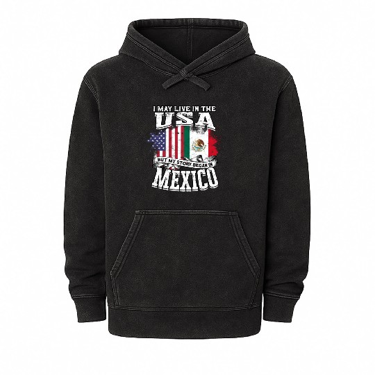 US Immigrant Indigenous USA Immigrants america Mineral Wash Hoodies