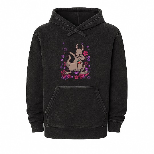 Kangaroo Australia bonded animal girls Mineral Wash Hoodies