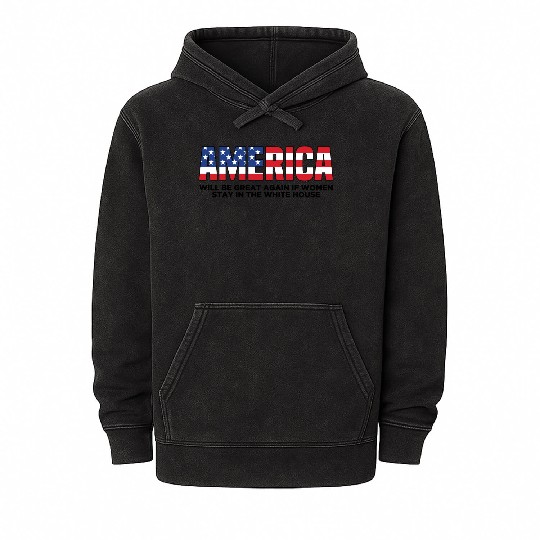 America Will Be Great Again Mineral Wash Hoodies