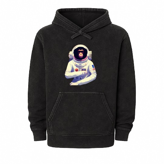 Astronaut Ape Space Mineral Wash Hoodies