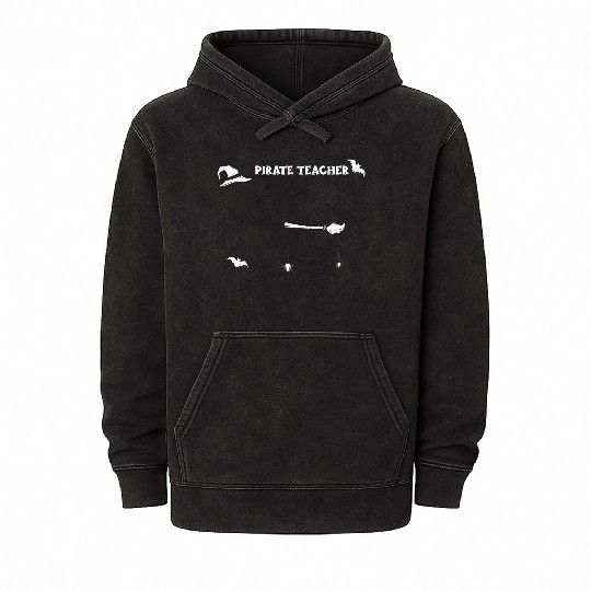 Pirate Teacher - Halloween Mineral Wash Hoodies
