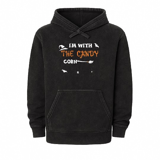 I'm With The Candy Corn Mineral Wash Hoodies