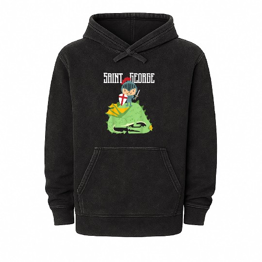 St. George and the Dragon Catholic Saint Kids Boys Mineral Wash Hoodies