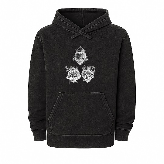 Sacred Heart of Jesus and Immaculate Heart of Mary Mineral Wash Hoodies