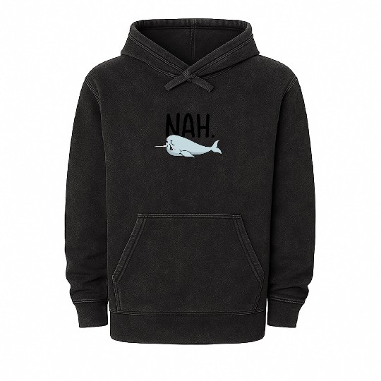 Procrastinating Narwhal Lover Aquatic Animals Mineral Wash Hoodies