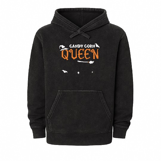 Candy Corn Queen - Halloween Mineral Wash Hoodies