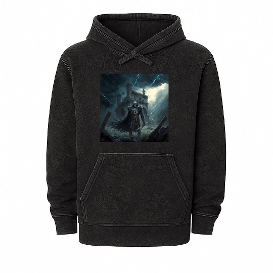 Death Knight in Thunderstorm Mineral Wash Hoodies