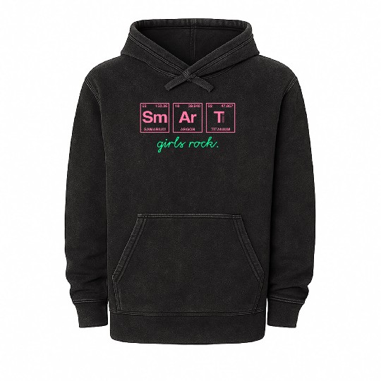 SMART GIRLS ROCK - Elements Periodic Table Mineral Wash Hoodies