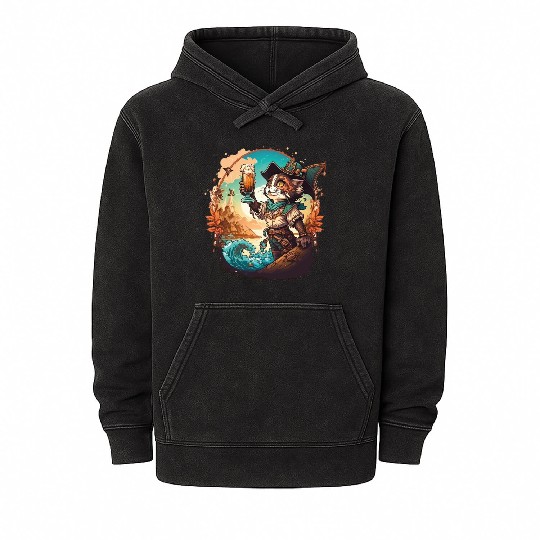 Get Ready to Sail the High Seas with Pirate Cat Mineral Wash Hoodies