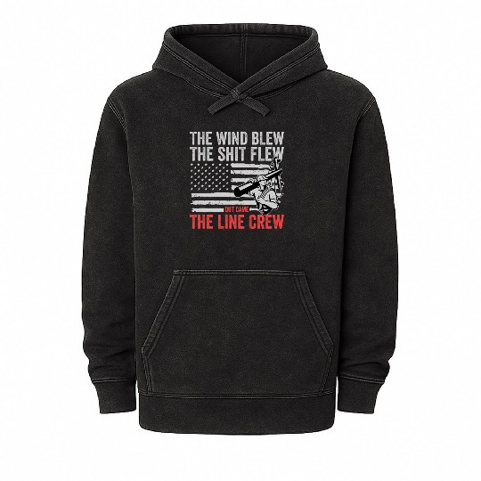 Funny Electrical Lineman Saying Thank A Lineman Mineral Wash Hoodies