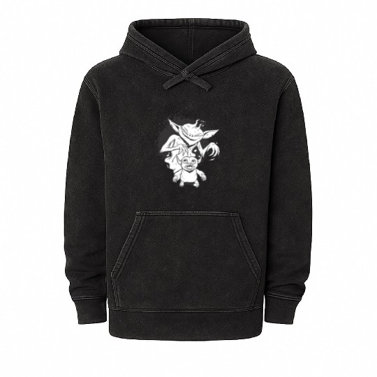 Scary creepy baby ufo Scary creepy baby ufo inspir Mineral Wash Hoodies